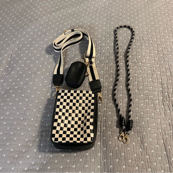 Universal Thread Checkered Crossbody Bag with Extra Strap - Picture 1 of 6
